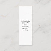 Fidélité Carte de réponse QR Code pour site web de mariage (Dos)