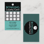 Fidélité carte de timbre à bande de bowling (Devant / Derrière)
