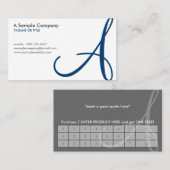 Fidélité carte de timbre bleu (Devant / Derrière)