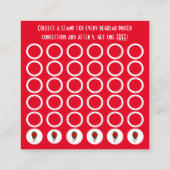 Fidélité carte de timbre carré de fraise recouverte de choc (Dos)