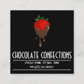 Fidélité carte de timbre carré de fraise recouverte de choc (Devant)