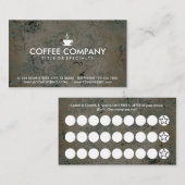 Fidélité carte de timbre de café (Devant / Derrière)