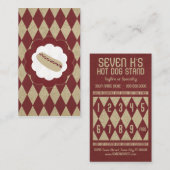 Fidélité carte de timbre de diamants de hot dog (Devant / Derrière)