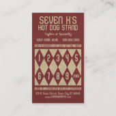 Fidélité carte de timbre de diamants de hot dog (Dos)