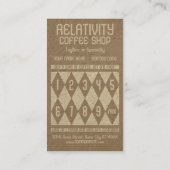 Fidélité carte de timbre de diamants du café (Dos)