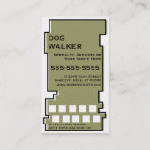 Fidélité carte de timbre de marcheur de chien d'oddRex (Dos)