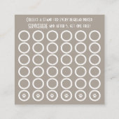 Fidélité carte de timbre de patte d'animal familier (Dos)