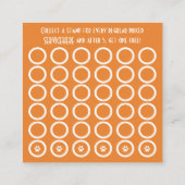 Fidélité carte de timbre de patte d'animal familier (Dos)