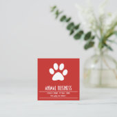 Fidélité carte de timbre de patte d'animal familier (Debout devant)