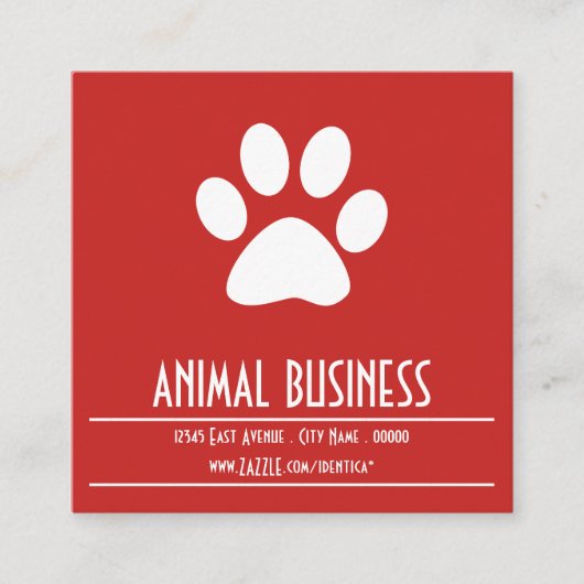 Fidélité carte de timbre de patte d'animal familier (Devant)