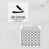 Fidélité carte de timbre de rasoir droit (Devant / Derrière)