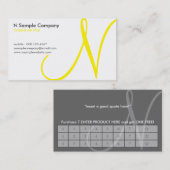 Fidélité carte de timbre jaune (Devant / Derrière)