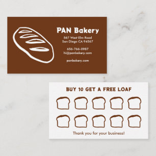 Fidélité Carte de visite Boulangerie Pain de campagne perso