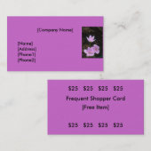Fidélité Carte de visite/client fréquent (Devant / Derrière)