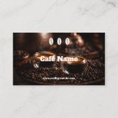 Fidélité Carte de visite de café design botanique (Dos)