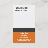 Fidélité Carte de visite de forme physique (Dos)