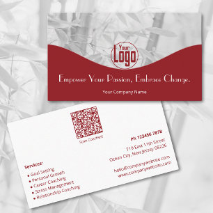 Fidélité Carte de visite de la société Red Life Coach Servi