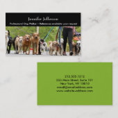 Fidélité Carte de visite de marche de chien (Devant / Derrière)