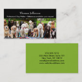 Fidélité Carte de visite de marche de chien (Devant / Derrière)