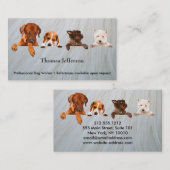 Fidélité Carte de visite de marche de chien drôle (Devant / Derrière)