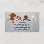 Fidélité Carte de visite de marche de chien drôle (Dos)