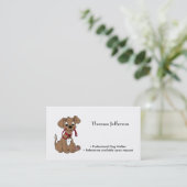 Fidélité Carte de visite de marche de chien drôle (Debout devant)
