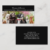 Fidélité Carte de visite de marche de chiens (Devant / Derrière)