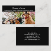 Fidélité Carte de visite de marche de chiens (Devant / Derrière)