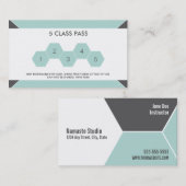 Fidélité Carte de visite de passage de classe du yoga 5 (Devant / Derrière)