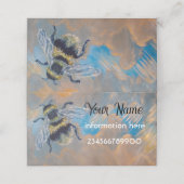 Fidélité carte de visite de peinture d'abeilles (Extérieur déplié)