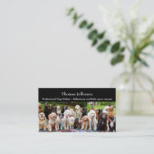 Fidélité Carte de visite de promeneur de chiens (Debout devant)