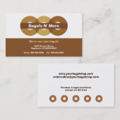 Fidélité Carte de visite de récompenses Bagel Shop (Devant / Derrière)