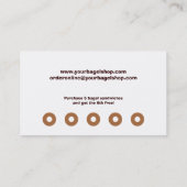 Fidélité Carte de visite de récompenses Bagel Shop (Dos)