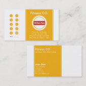 Fidélité Carte de visite de remise en forme 10 Classe Modèl (Devant / Derrière)