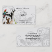 Fidélité Carte de visite du service de pose pour animaux (Devant / Derrière)