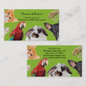 Fidélité Carte de visite du service de pose pour animaux (Devant / Derrière)