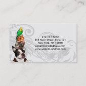 Fidélité Carte de visite du service de pose pour animaux (Dos)