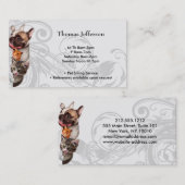 Fidélité Carte de visite du service de pose pour animaux (Devant / Derrière)