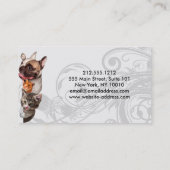 Fidélité Carte de visite du service de pose pour animaux (Dos)