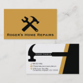 Fidélité Carte de visite Handyman Hammer (Devant / Derrière)