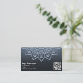 Fidélité Carte de visite professionnel de yoga de mandala (Debout devant)