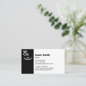 Fidélité Carte de visite professionnel noir et blanc (Debout devant)