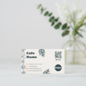 Fidélité Carte de visite QR Code Café Botanique Café (Debout devant)