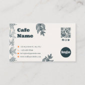 Fidélité Carte de visite QR Code Café Botanique Café (Devant)