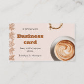 Fidélité Carte de visite QR Code pour Café Rustique (Dos)