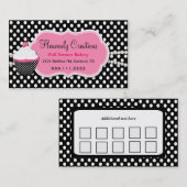 Fidélité Carte de visite rose et noir élégant de (Devant / Derrière)