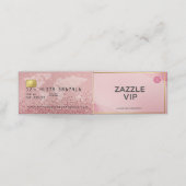 Fidélité Carte de visite VIP rose (Extérieur déplié)