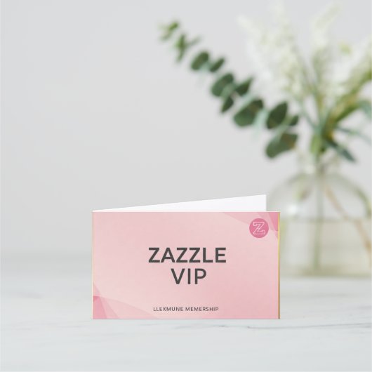 Fidélité Carte de visite VIP rose (Devant)
