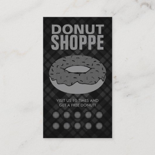 Fidélité carte perforante de donut plaid (Devant)