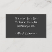 Fidélité Carte perforée de boissons de logo de Java (Dos)